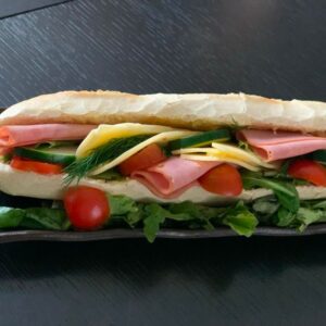 Kalkoenham en kaas sandwich (Extra Large)