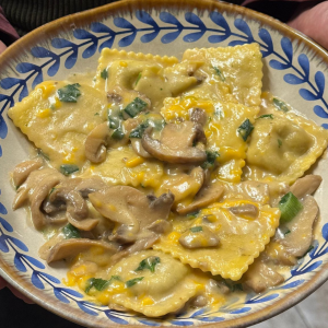Ravioli with Truffle Mushrooms
